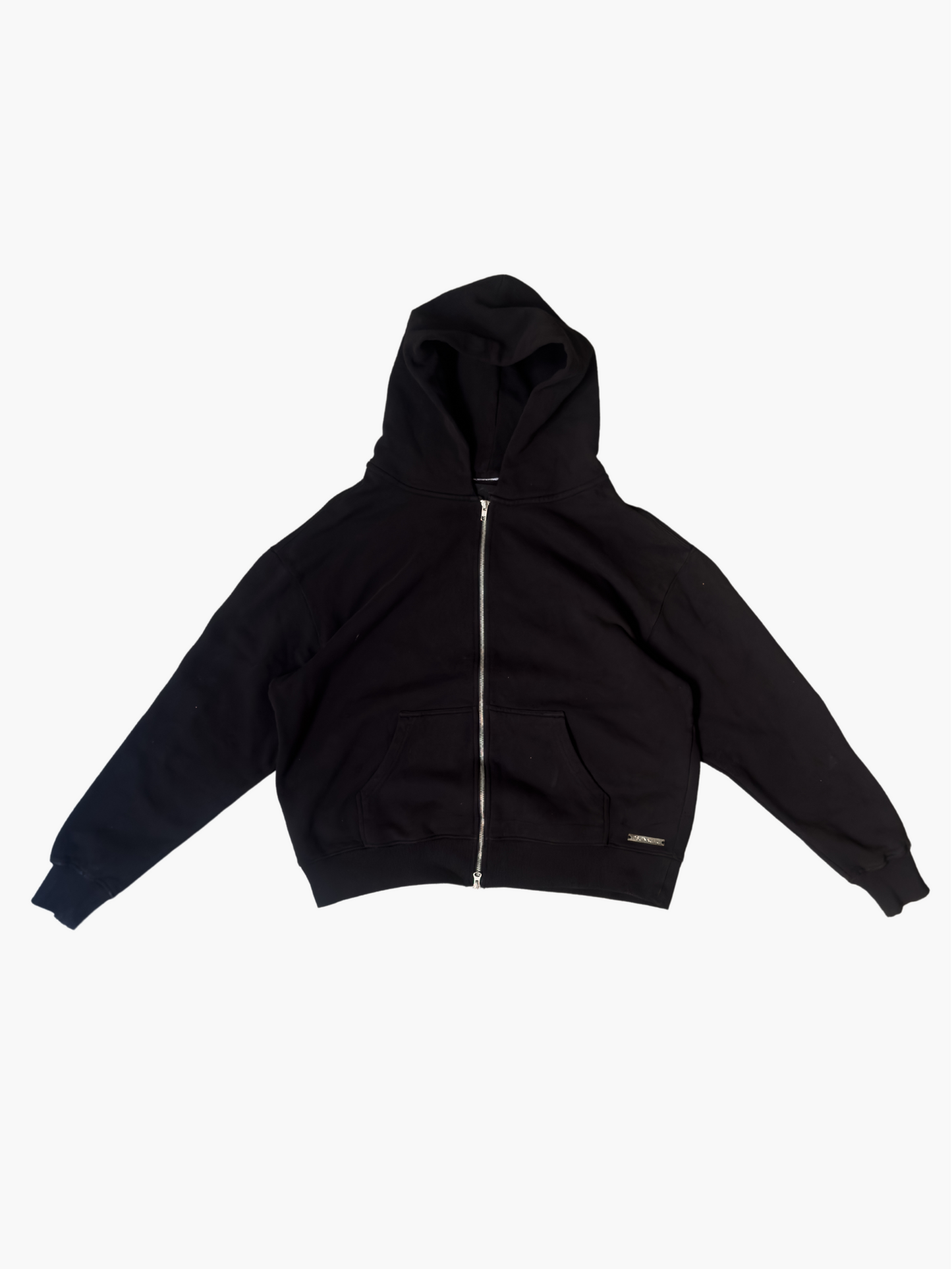 Lakers Logo Zip Up Hoodie // Black on Black (XL)