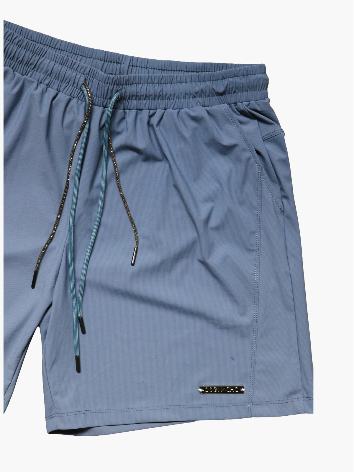 DSGNXCHC-Drawstring Shorts (Gray Navy)